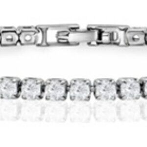 COUNTRY STRONG 5.5 Carat 7.5" Plated SPARKLY TENNIS BRACELET Round Cut
